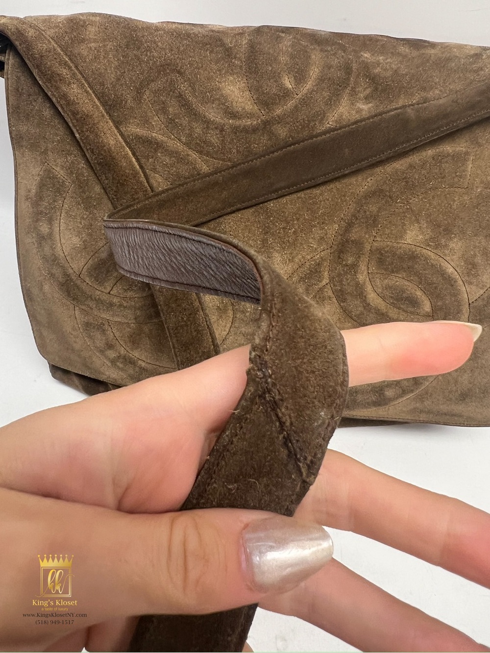 Chanel Suede Messenger Bag - Picture 10 of 16